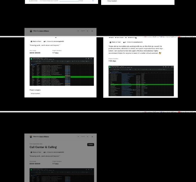 Dialer dashboard showing call session activity